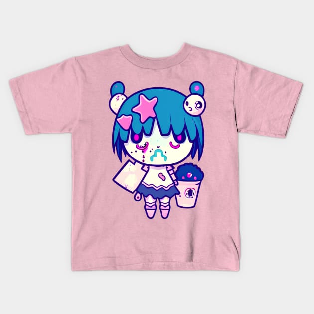 A CUTE KAWAI Zombie illustration design Kids T-Shirt by mmamma030